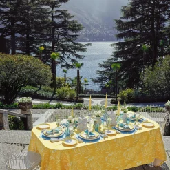 Mrs. Alice Crockery Sets|Yellow Capri Lettuce Dinner & Starter Plates (Set Of 8)