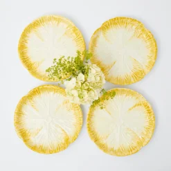 Mrs. Alice Starter Plates|Yellow Capri Lettuce Starter Plates (Set Of 4)