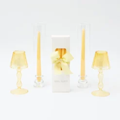 Mrs. Alice Pagodas & Lanterns|Yellow Melograno Candlescape
