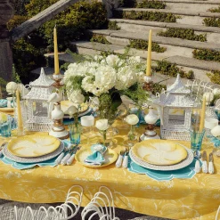 Mrs. Alice Pagodas & Lanterns|Yellow Melograno Candlescape