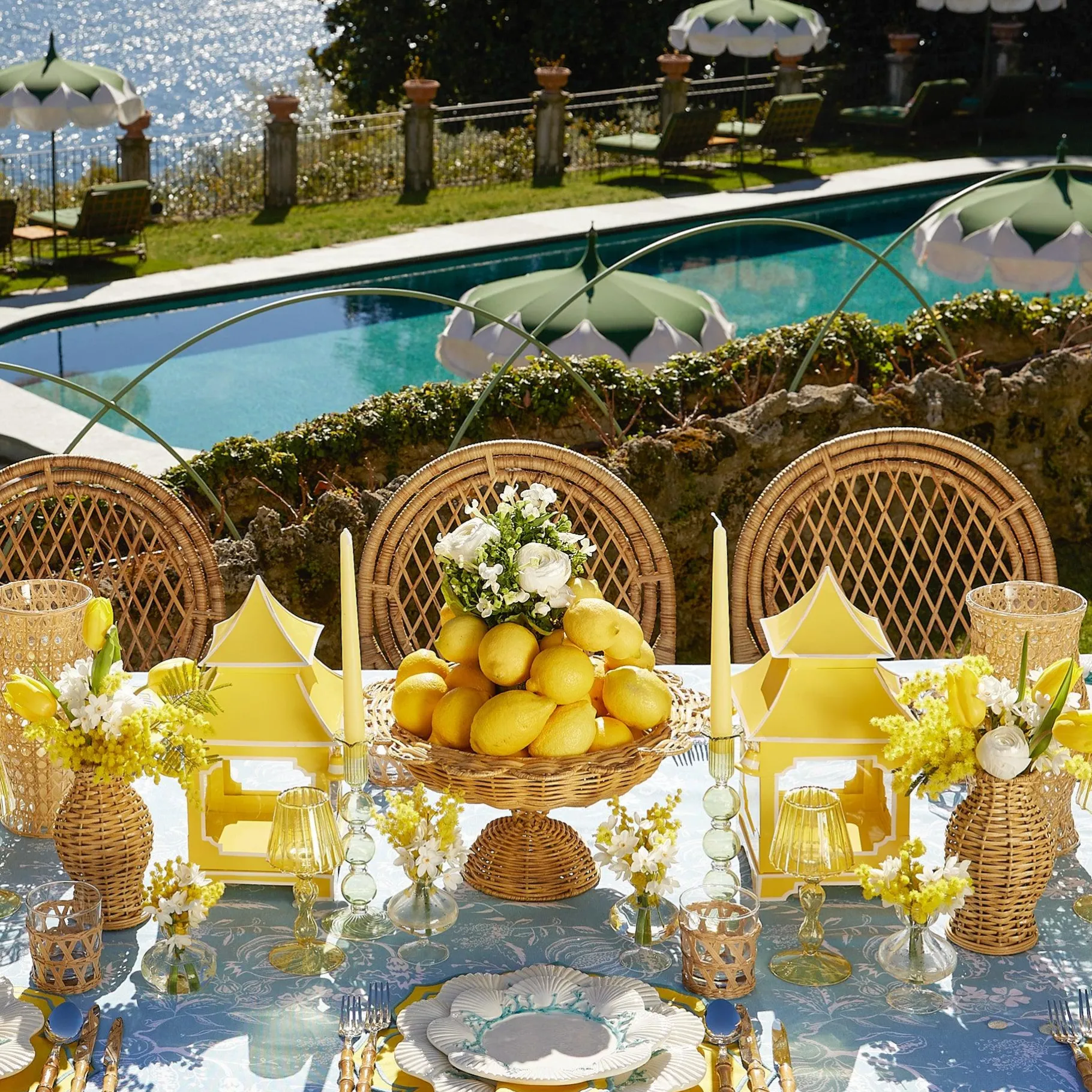 Mrs. Alice Candle Holders|Yellow Pagoda Lantern