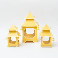 Mrs. Alice Candle Holders|Yellow Pagoda Lantern