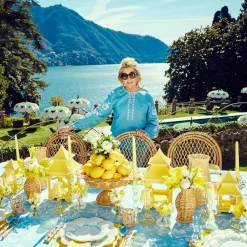 Mrs. Alice Pagodas & Lanterns|Yellow Pagoda Lantern Set