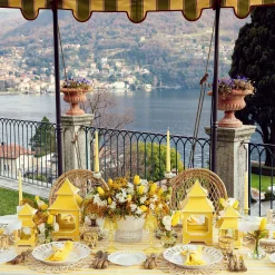 Mrs. Alice Pagodas & Lanterns|Yellow Pagoda Lantern Set